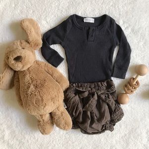 Jamie Kay ribbed long sleeve onesie dark grey